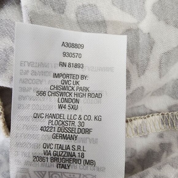 Denim & Co. Womens Tunic Top XLP Fit & Flare Taupe Animal Print Stretch A308809 - Picture 9 of 9